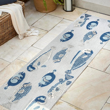 Algarve Modern Fish High-low Indoor/outdoor Area Rug